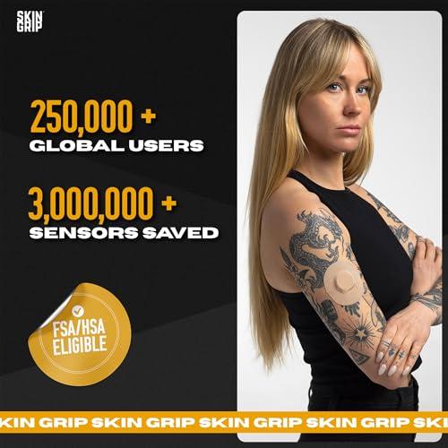 Skin Grip Skin Grip Adhesive Patches for Freestyle Libre 2 CGM  Waterproof & Sweatproof Adhesive for 10-14 Days, Pre-Cut Adhesive Medical Tape, Sensor Cover  20 Pack, Tan