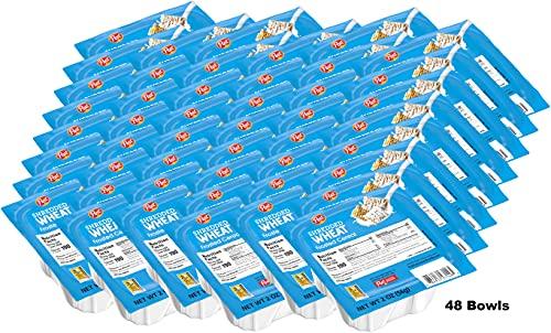 Post Post Frosted Shredded Wheat®, Whole Grain Breakfast Cereal, Lightly Frosted Shredded Wheat, 2 Ounce Single Serve Bowls 48 Count(Pack of 1)
