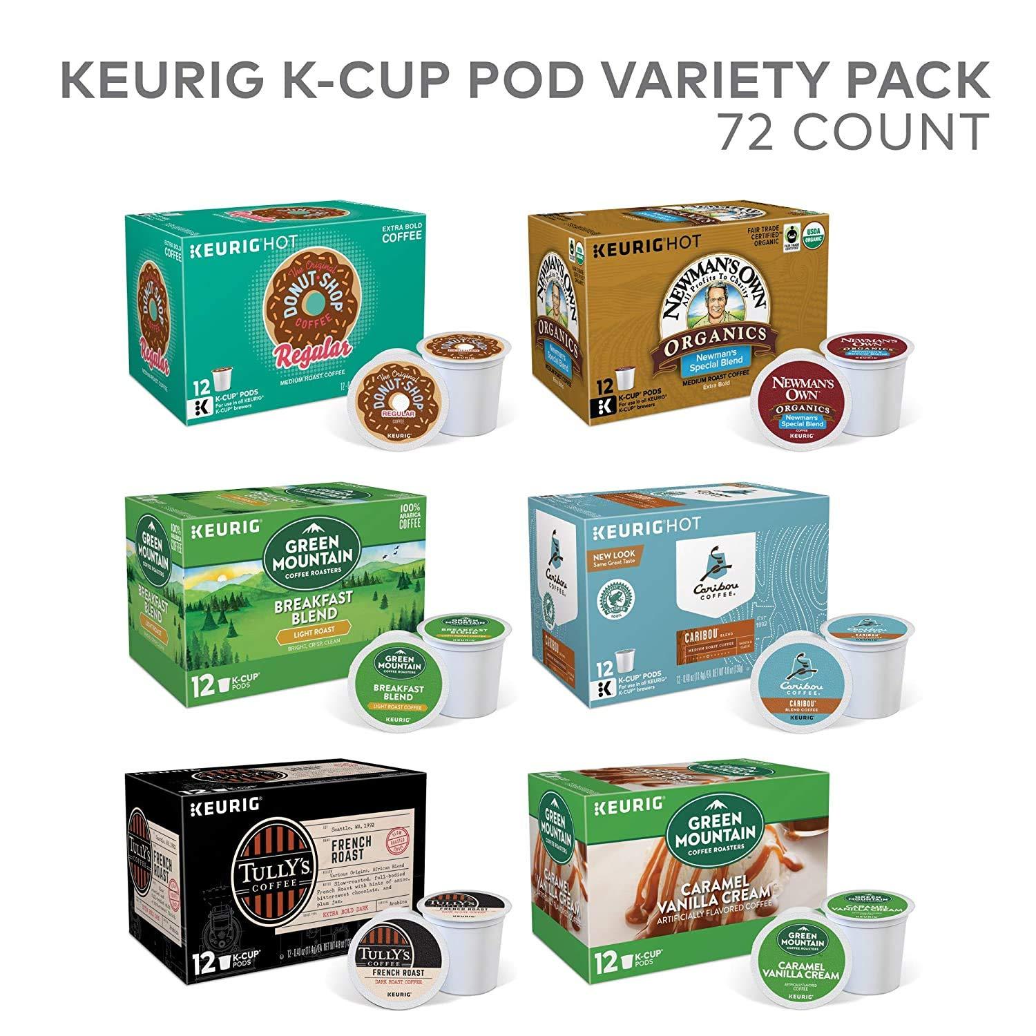 Keurig Keurig K-Cup Pod Variety Pack, Single-Serve Coffee K-Cup Pods, Amazon Exclusive, 72 Count
