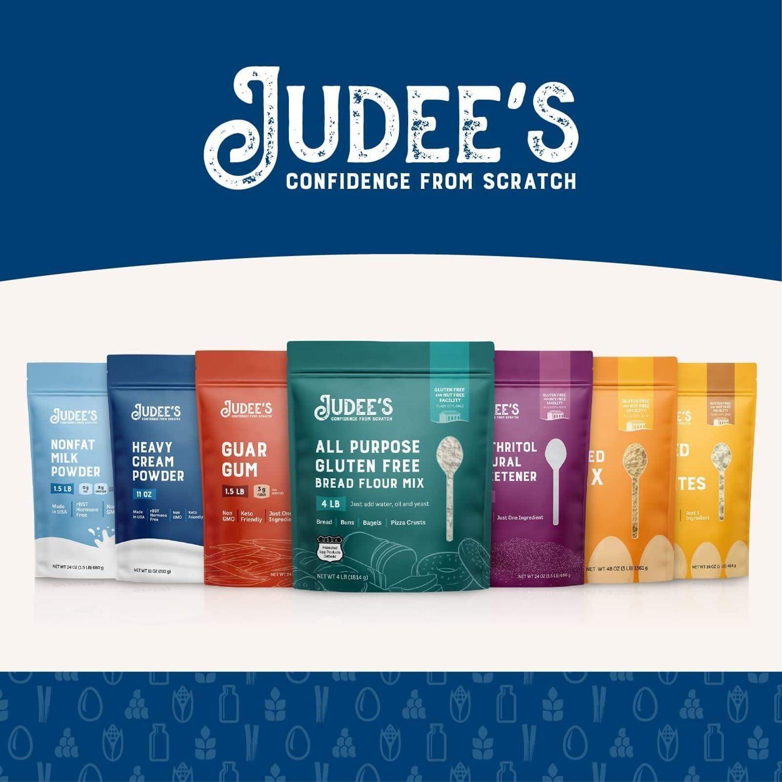 Judee's Gluten Free Judees Greek Yogurt Powder 11.25 oz - Gluten-Free and Nut-Free - Add to Salad Dressings and Dips - Use in Baking or Make Frozen Yogurt Treats - Great for Smoothies, Popsicles, and Ice Cream