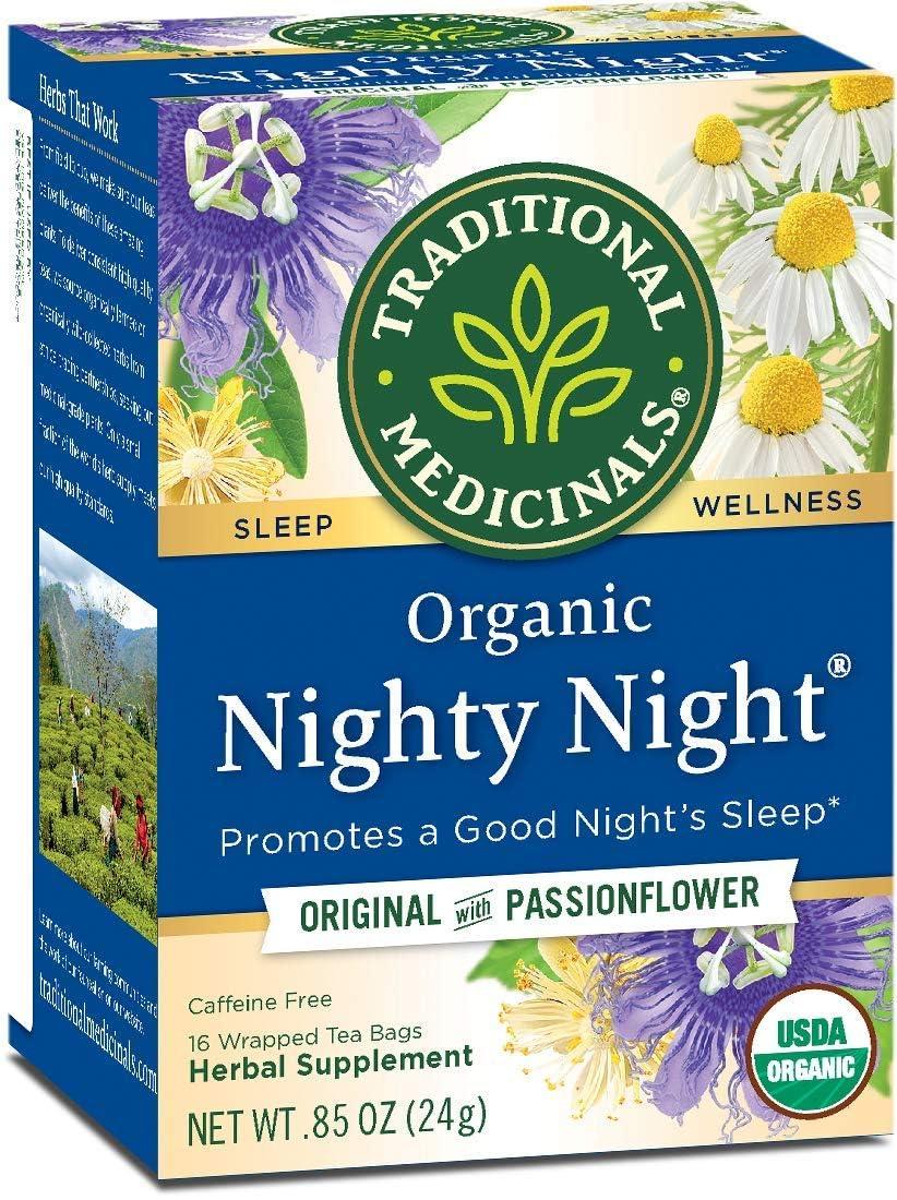 Traditional Medicinals Traditional Medicinals Organic Fair Trade Certified Nighty Night Herbal Tea 16 Count (Pack of 6)