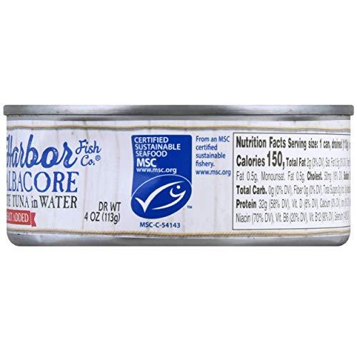 Blue Harbor Fish Co. Blue Harbor Fish Co. Wild Albacore Solid White Tuna in Water No Salt Added - 4.6 oz Can (Pack of 12)
