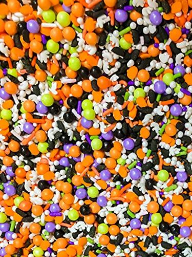 Sprinkle Deco Ghost Bling Edible Ready to Use Confetti Halloween Sprinkles Toppings For Cake Cookie Cupcake Icecream Donuts 4oz