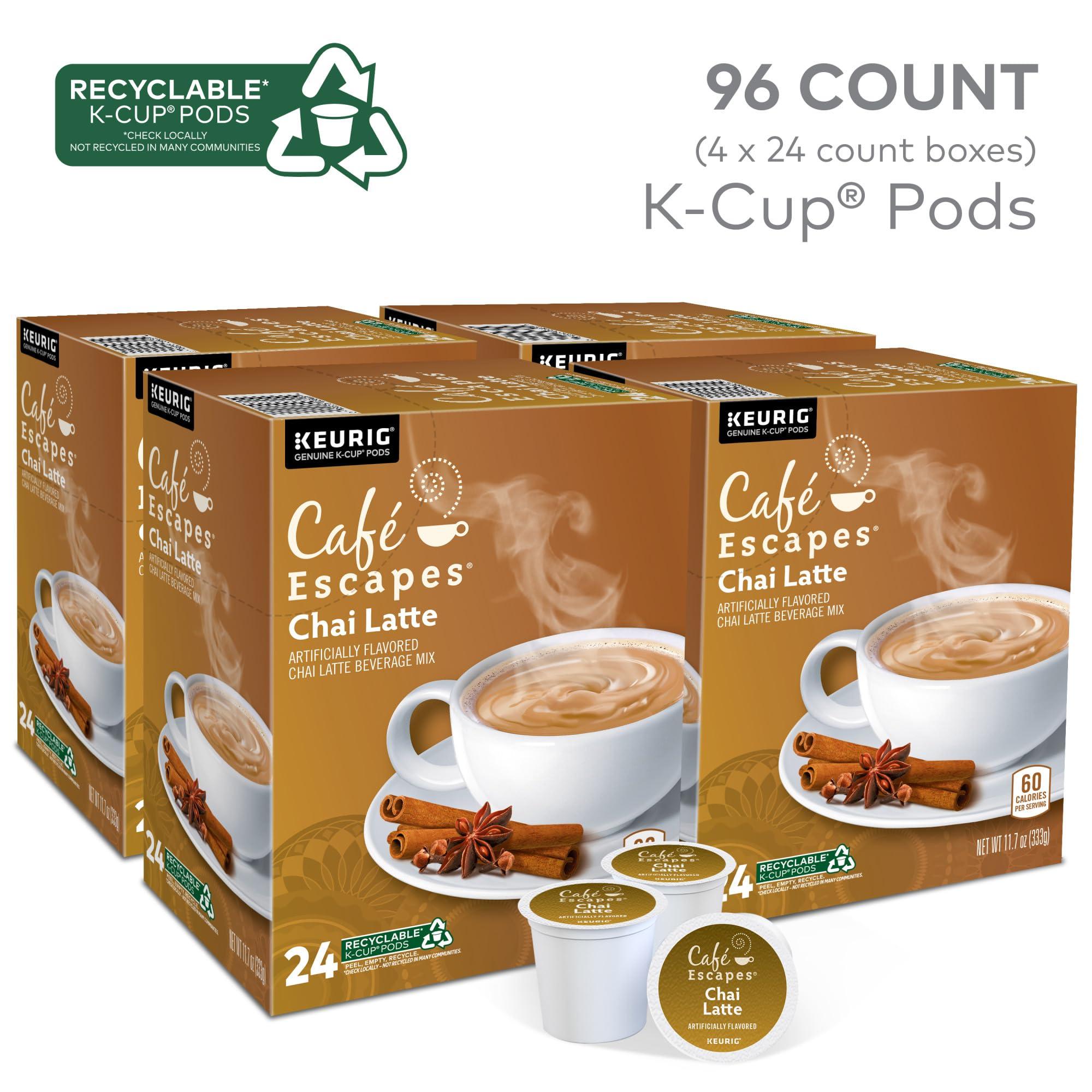 Café Escapes Cafe Escapes Chai Latte Keurig Single-Serve K-Cup Pods, 96 Count