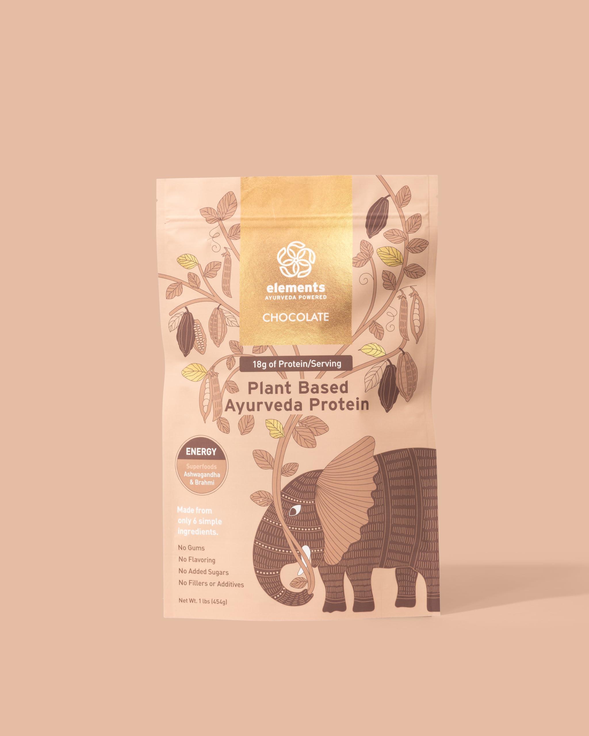 Elements Truffles Elements Plant Based Vegan Chocolate Protein Powder - Meal Replacement Shake Made from Pure Organic Yellow Peas & Raw Cacao - Keto, Dairy Free, Soy Free, Paleo, and Non-GMO - 1lb - 14 Servings