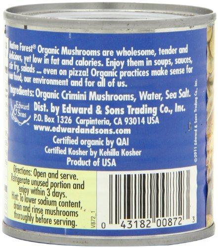 Native Forest Native Forest Organic Sliced Crimini Mushrooms, 4 Ounce Cans (Pack of 12)