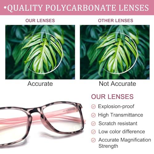 ZONLON ZONLON 6 Pack Reading Glasses for Women, Spring Hinge Eyeglasses Blue Light Blocking Anti Eyestrain Computer Readers (6 Mix C0, 1.75)