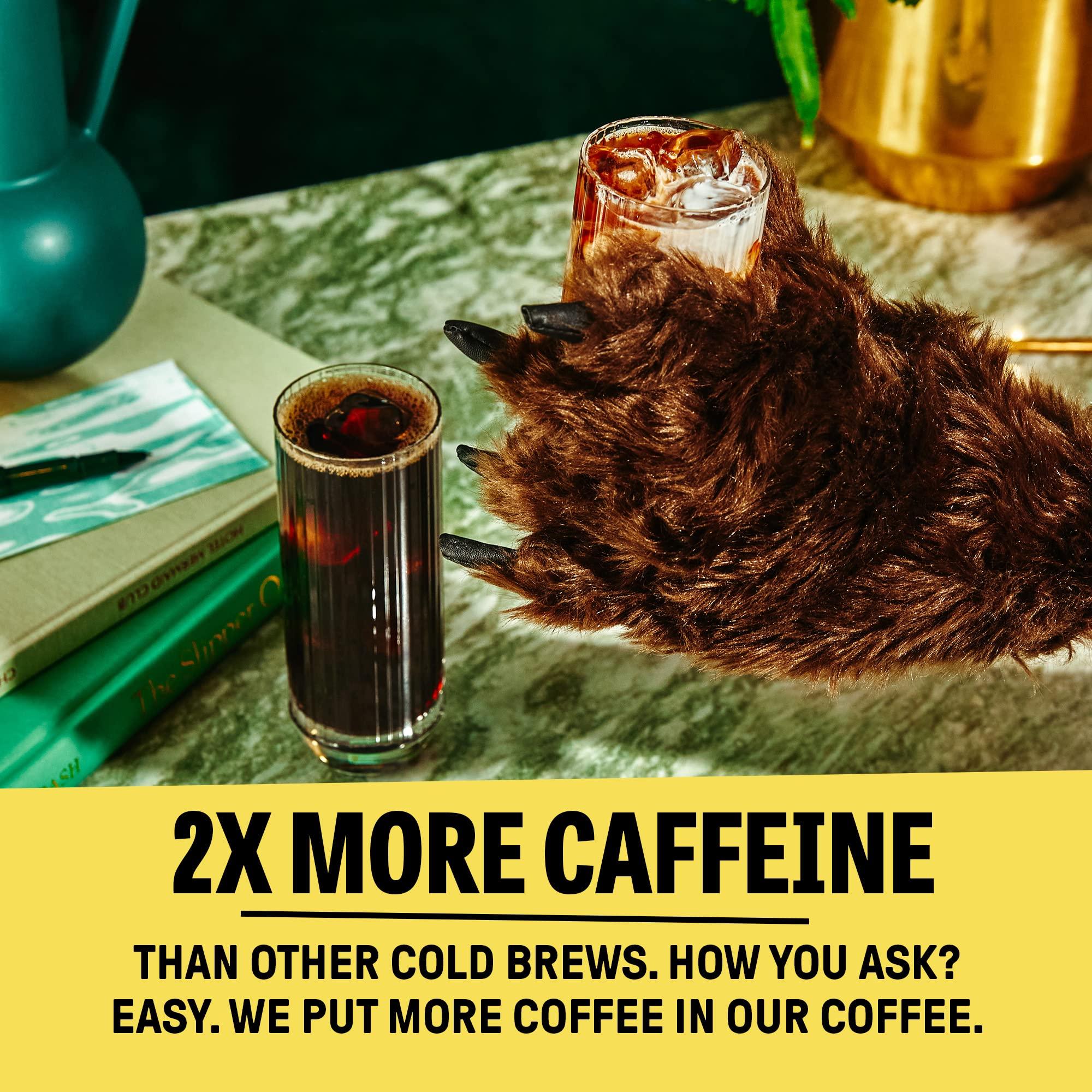 Wandering Bear Wandering Bear Organic Caramel Cold Brew Coffee, 32 fl oz, 6 pack - Extra Strong, Smooth, Organic, Unsweetened, Shelf-Stable, and Ready to Drink Iced Coffee, Cold Brewed Coffee, Cold Coffee