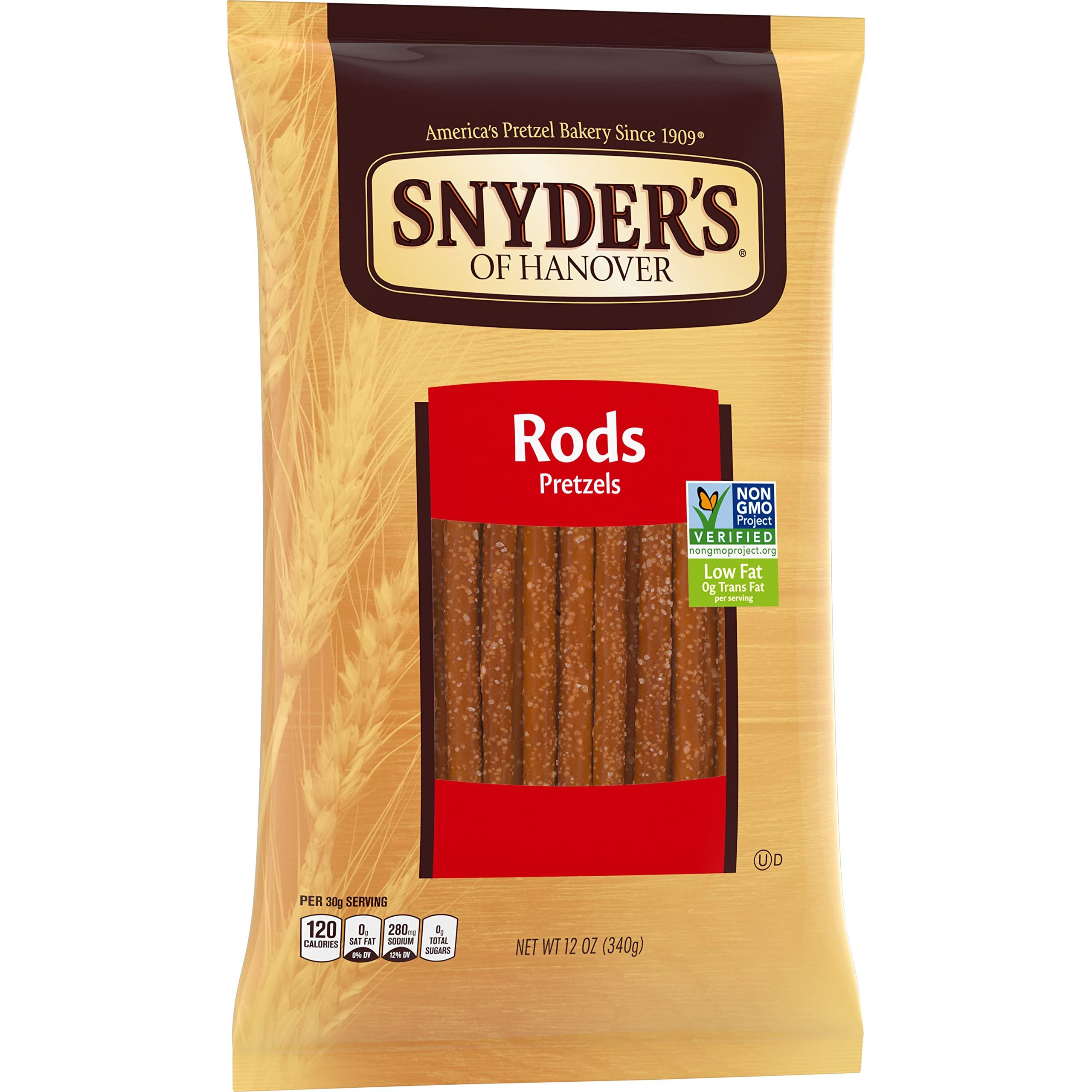 Snyder\'s of Hanover Snyder\'s of Hanover, Pretzel Rods, 12 Oz Bag (Pack of 2)