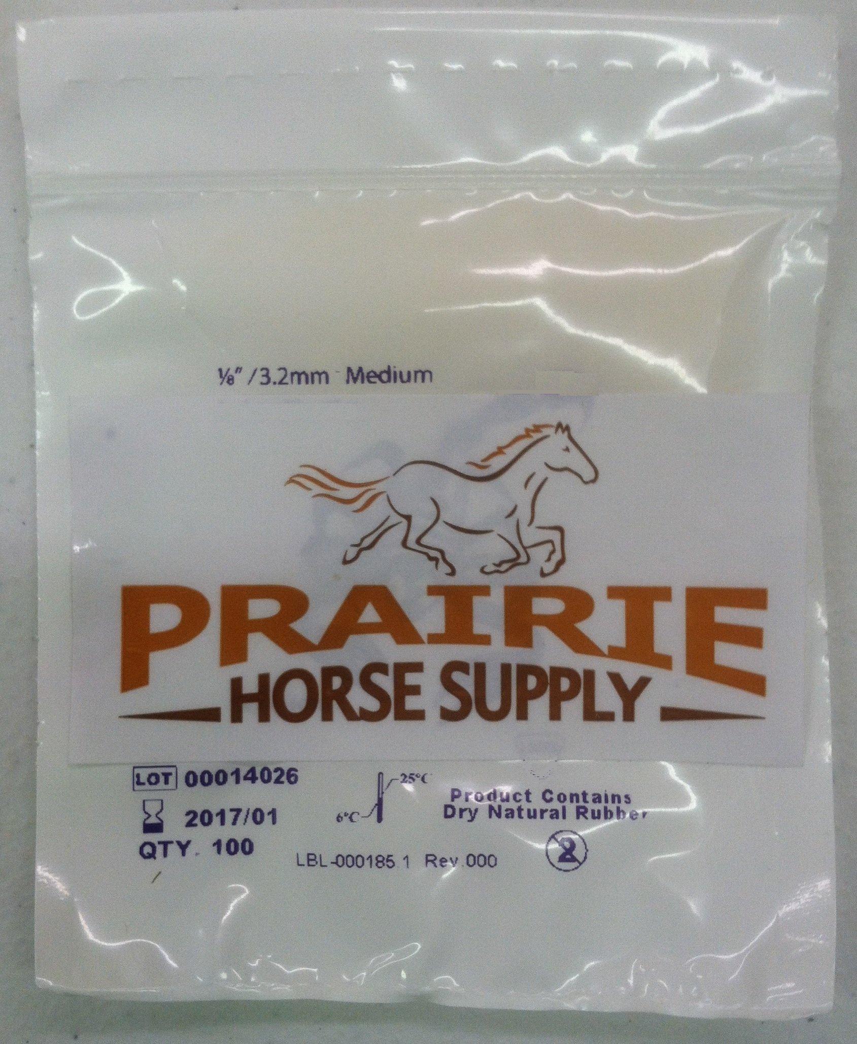Prairie Horse Supply 1/8 Inch Orthodontic Elastic Rubber Bands - 500 Pack, Natural, Medium Force 3.5 oz - Dental Rubber Bands, Teeth Rubber Bands Gap Fixer, Dreadlock Rubber Bands, 1 Elastic Placer for Braces Included