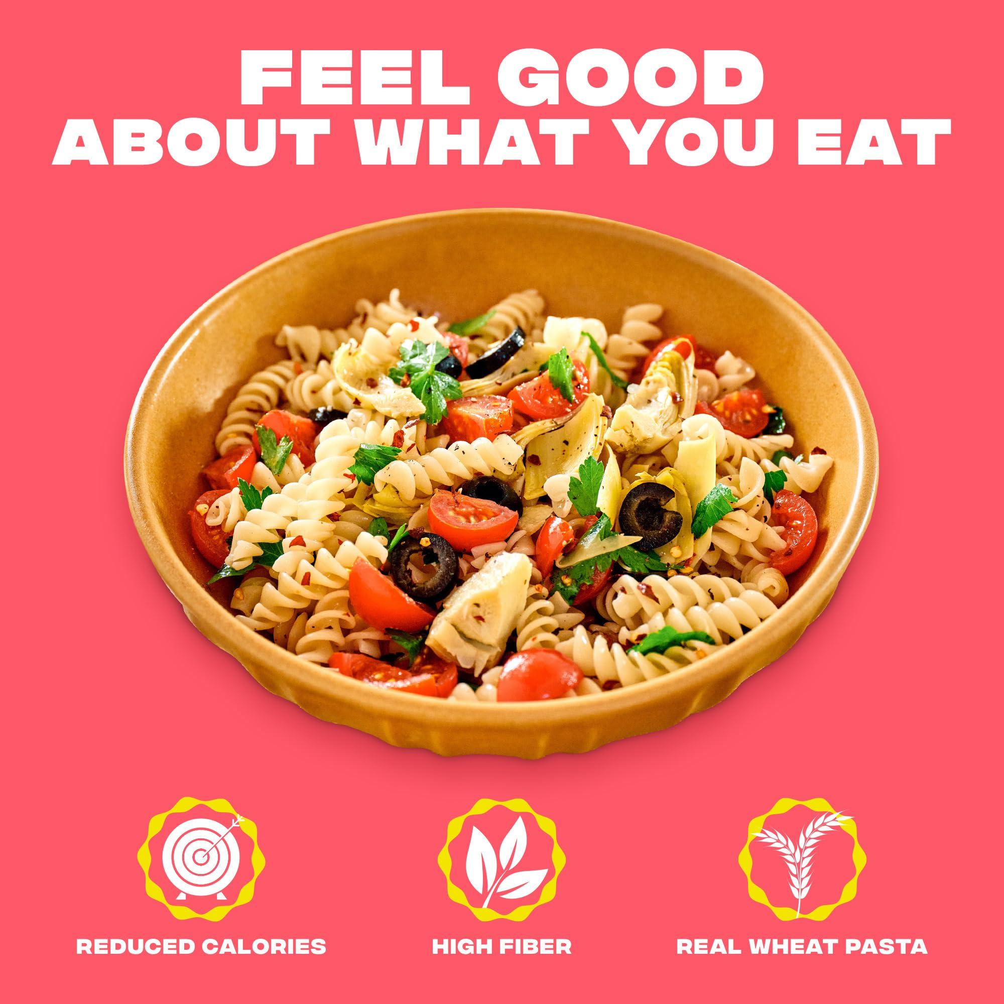 CARBE DIEM Carbe Diem!, Rotini, Lower Net Carb Pasta with Traditional Flavor & Texture, 55% Fewer Net Carbs & Only 110 Calories Per Serving, Pack of 3