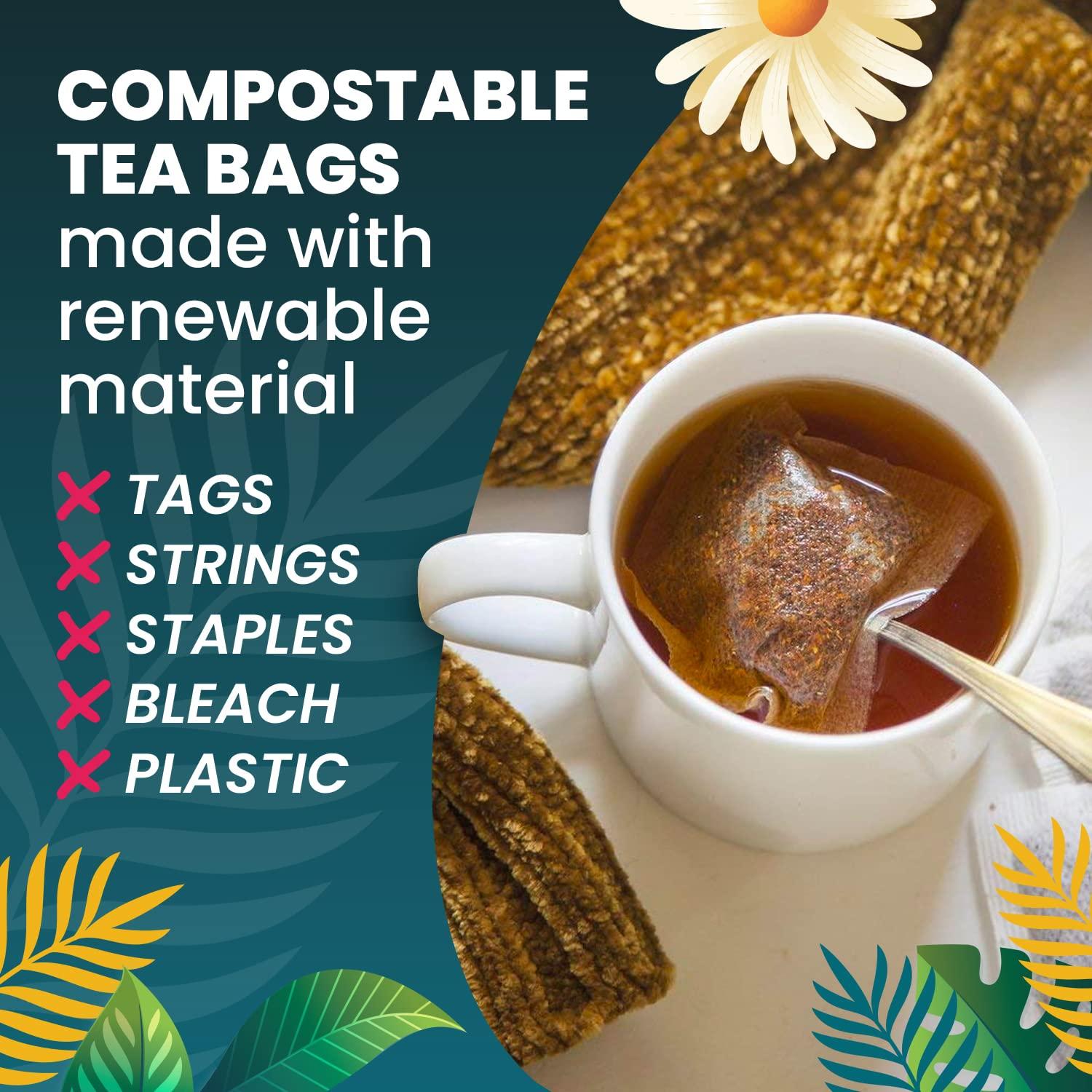 Cederberg Tea Company Organic Chamomile Tea — 100 Tea Bags | Organic Herbal Tea From Single Origin | Eco-Friendly Tea Bags | Non-GMO Caffeine Free Tea With Zero Sugar | Cederberg Tea Company