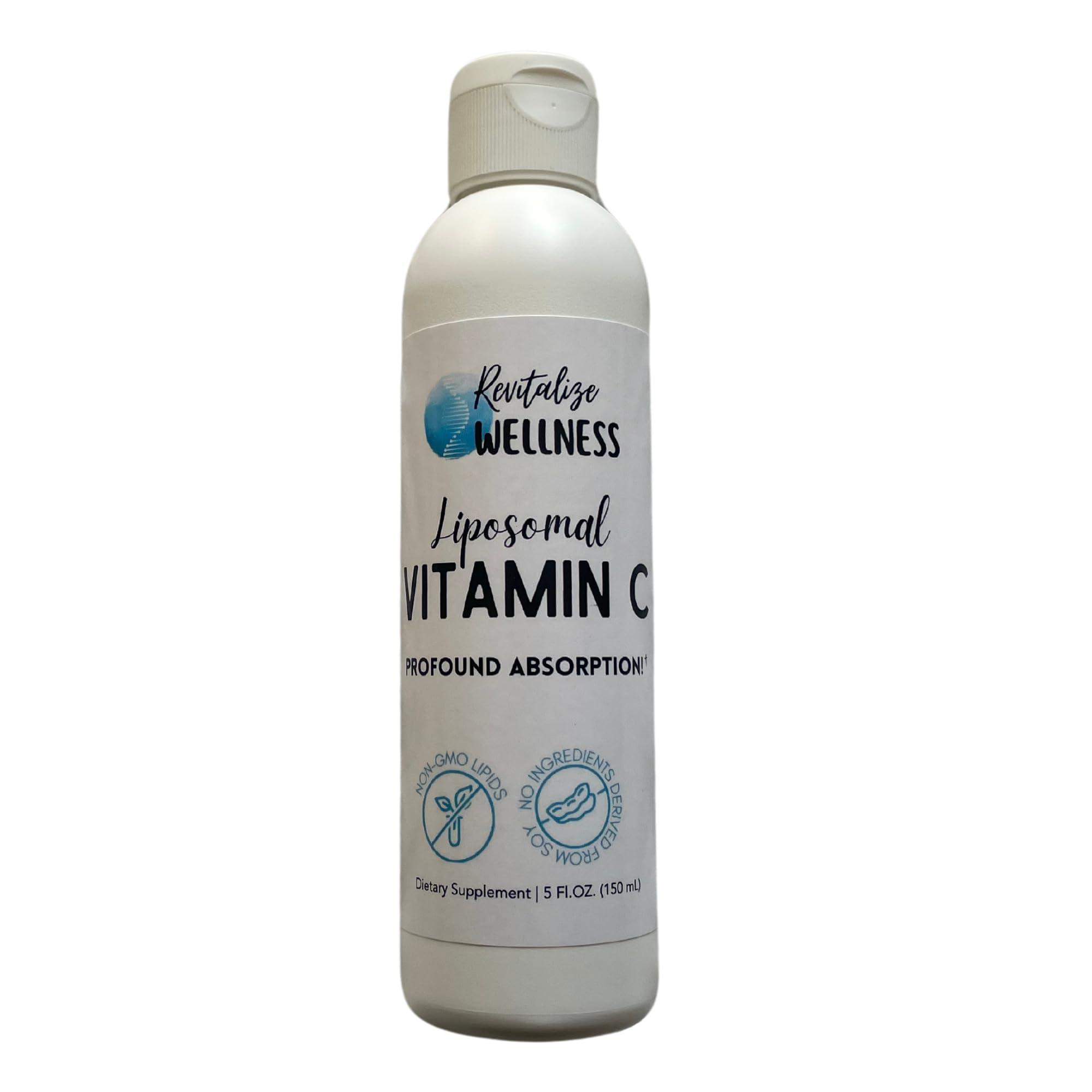 Revitalize Wellness Revitalize Wellness Liposomal Vitamin C | 1,000 mg Vitamin C | Profound Absorption, Pure, Corn Free, & GMO-Free | 30 Servings