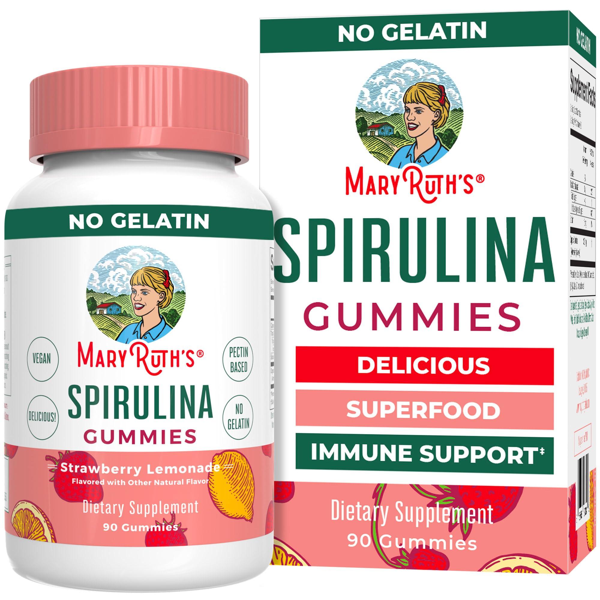 MaryRuth Organics MaryRuth Organics Spirulina Gummies Made with Organic Spirulina | Superfood Gummies for Ages 14+ | Vegan | Non-GMO | 90 Count