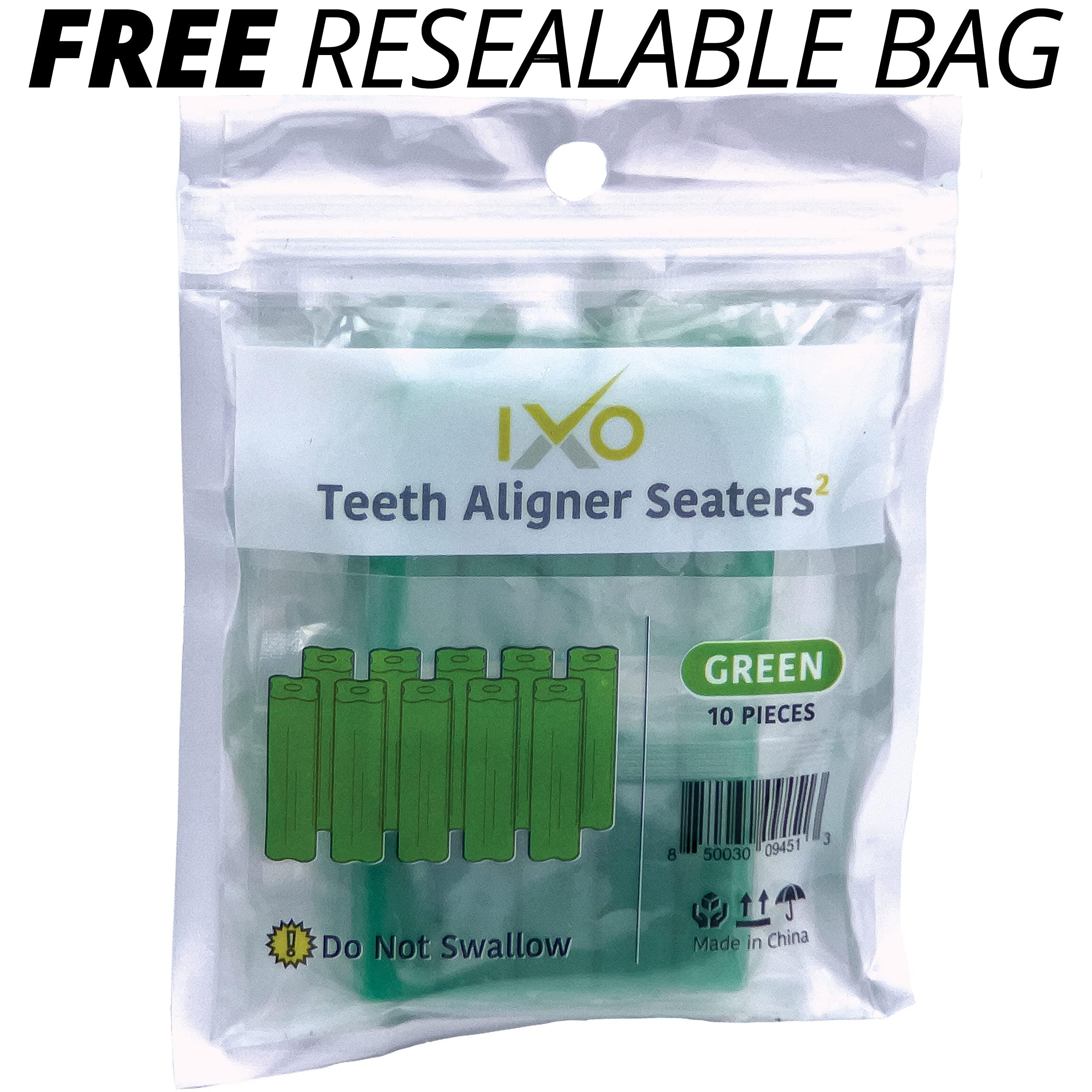 IXO IXO Square Aligner Chewies for Invisalign Aligners - Orthodontic Chewies for Retainers, Invisalign Accessories, and Invisalign Munchies - 10 Pack - Mint Scent