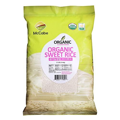 McCabe McCabe Organic Glutinous Sticky Brown Rice - Sweet Rice Duo | Gluten-Free, GMO-Free, and USDA/CCOF Certified | 15 Lbs Total | Product of USA
