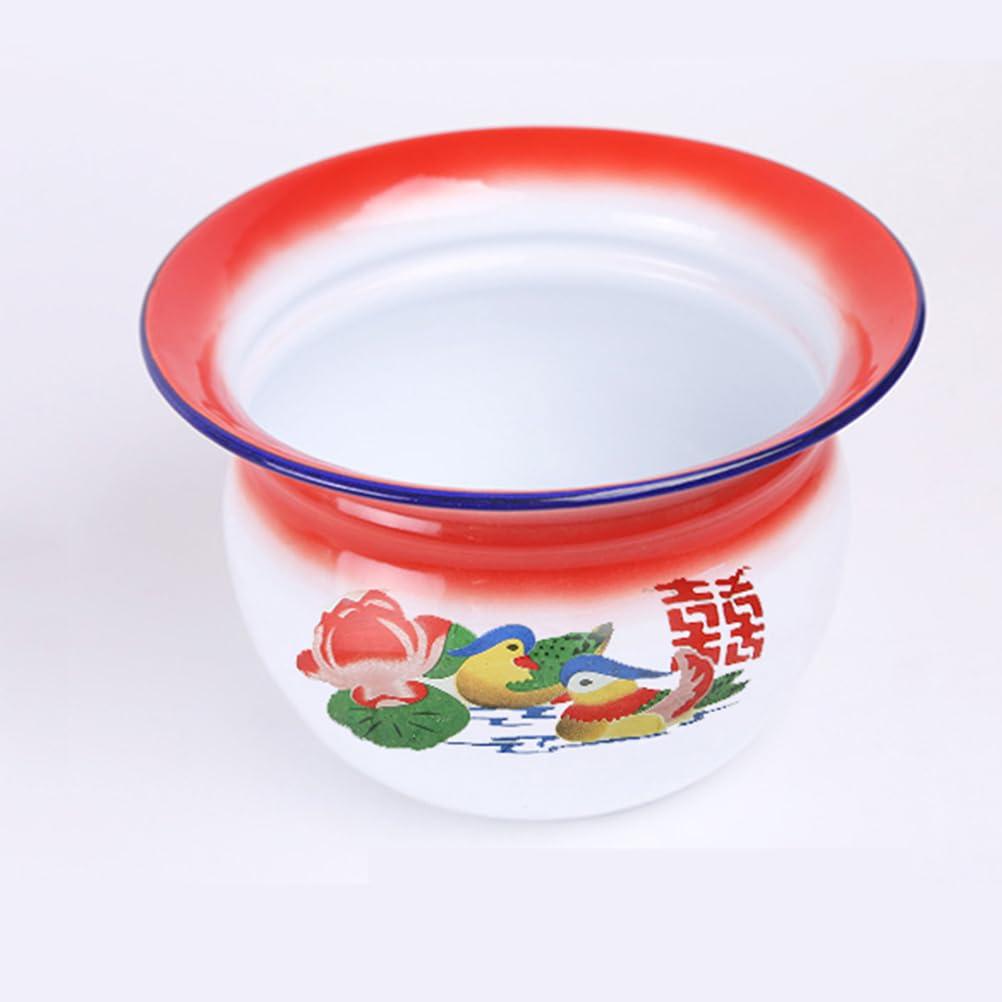 INOOMP INOOMP 1pc Spittoon Seat Urinal Night Time Pee Pot Portable Urinals Pee Bucket Urinal Bottle Urinal Cup Travel Urinal for Kids Adult Urine Pot Enamel Chew Indoor Basin Child