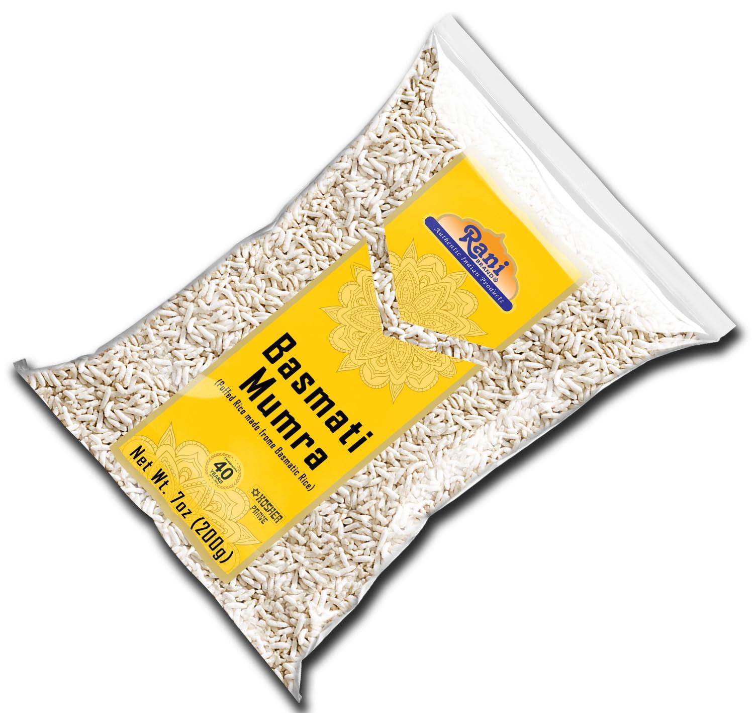 Rani Brand Authentic Indian Products Rani Basmati Mumra (Puffed Rice) 7oz (200g) ~ All Natural | No Color | Gluten Friendly | Vegan | NON-GMO | Kosher | No Salt or fillers | Indian Origin