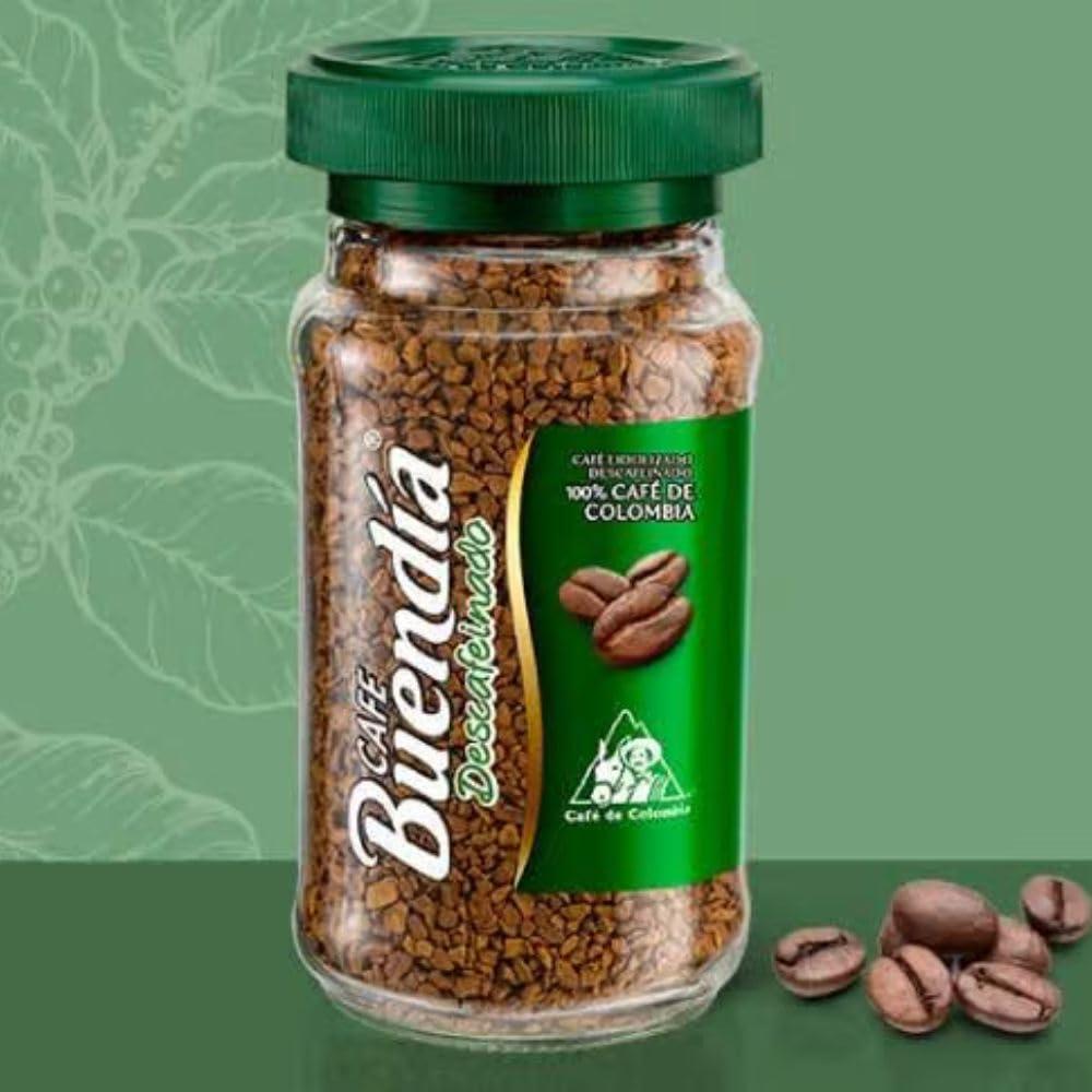 RUUFE Buendia Instant Coffee Decaffeinated Coffee (2 Pack) 100% Colombian Coffee- Caf 5.9 oz - Cafe Instantaneo Descafeinado Cafe Colombiano Colombian Coffee