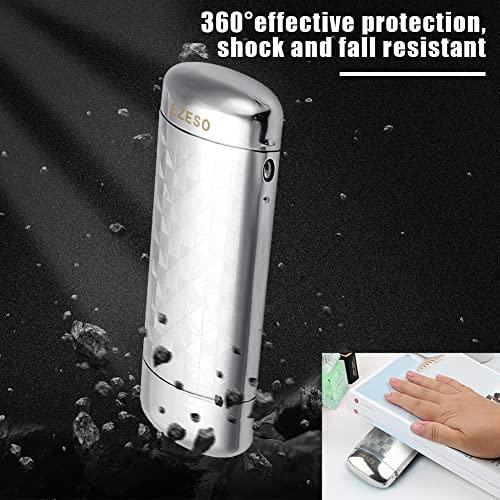 EZESO ESSENTIAL SKINCARE EZESO Glasses Case Spectacle Case Box Aluminum Lattice Nearsighted Eyeglass Case for Small Frame (2 pcs Lattice Silver)