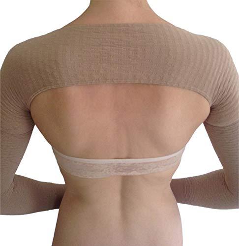 Bioflect Bioflect Compression Arm Sleeves Wrap with Bioactive Fibers and Raised Massaging Knit - for Support and Comfort- Sand 3XL