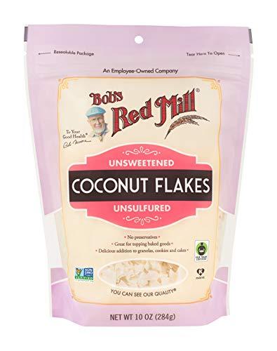 Bob's Red Mill Bob\'s Red Mill Unsweetened Coconut Flakes - 10 Ounce (Pack of 4), Unsulfured, Fair Trade Certified, Non GMO, Vegan, Kosher, Paleo, Keto Friendly