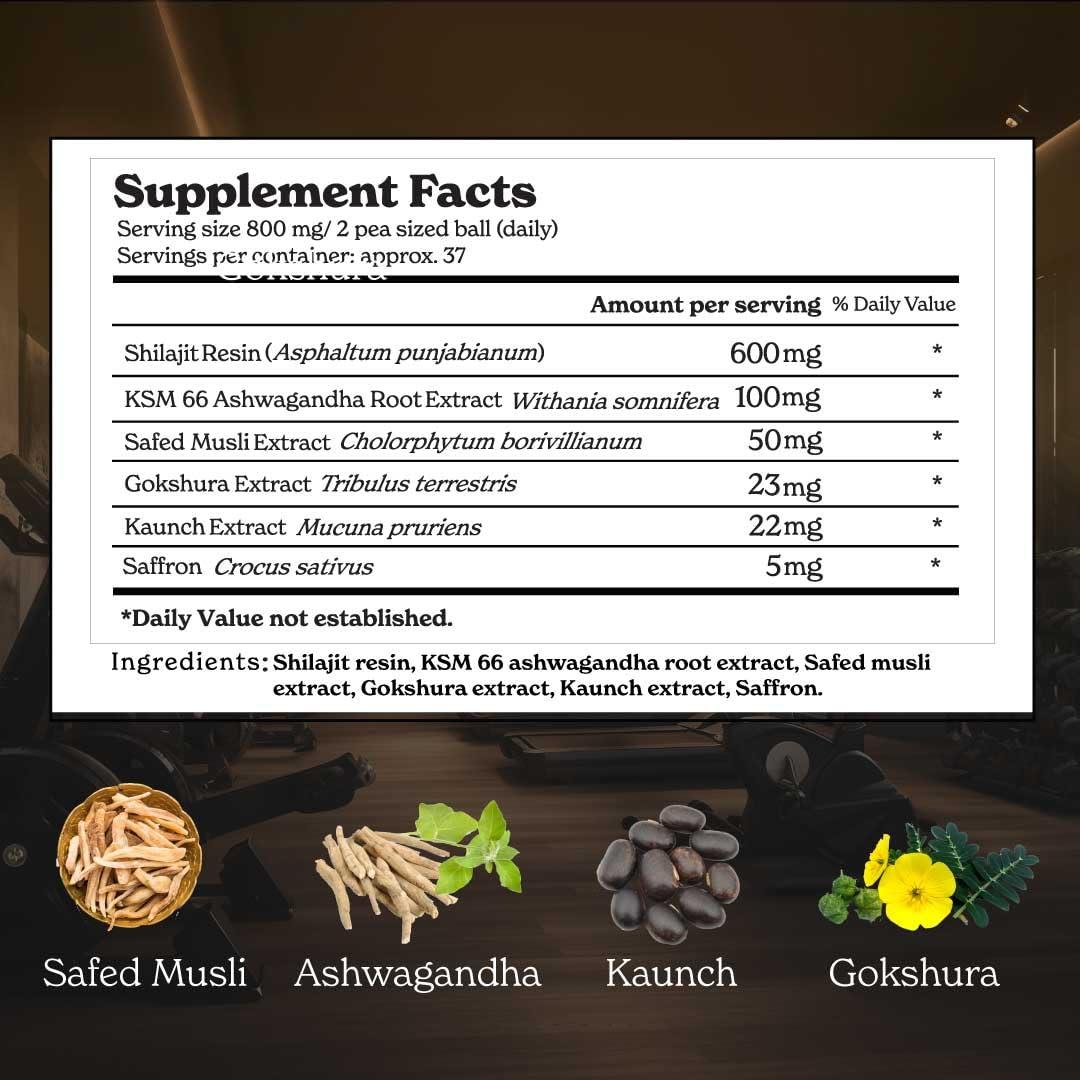 Better Alt Better Alt Pure Himalayan Shilajit Gold+ (Pack of 2) 60 gm| Enhances Recovery & Boosts Strength| 16,000 ft Sourced Blend with Ashwagandha, Safed Musli, Gokshura| Vegan & Lab Tested -600mg