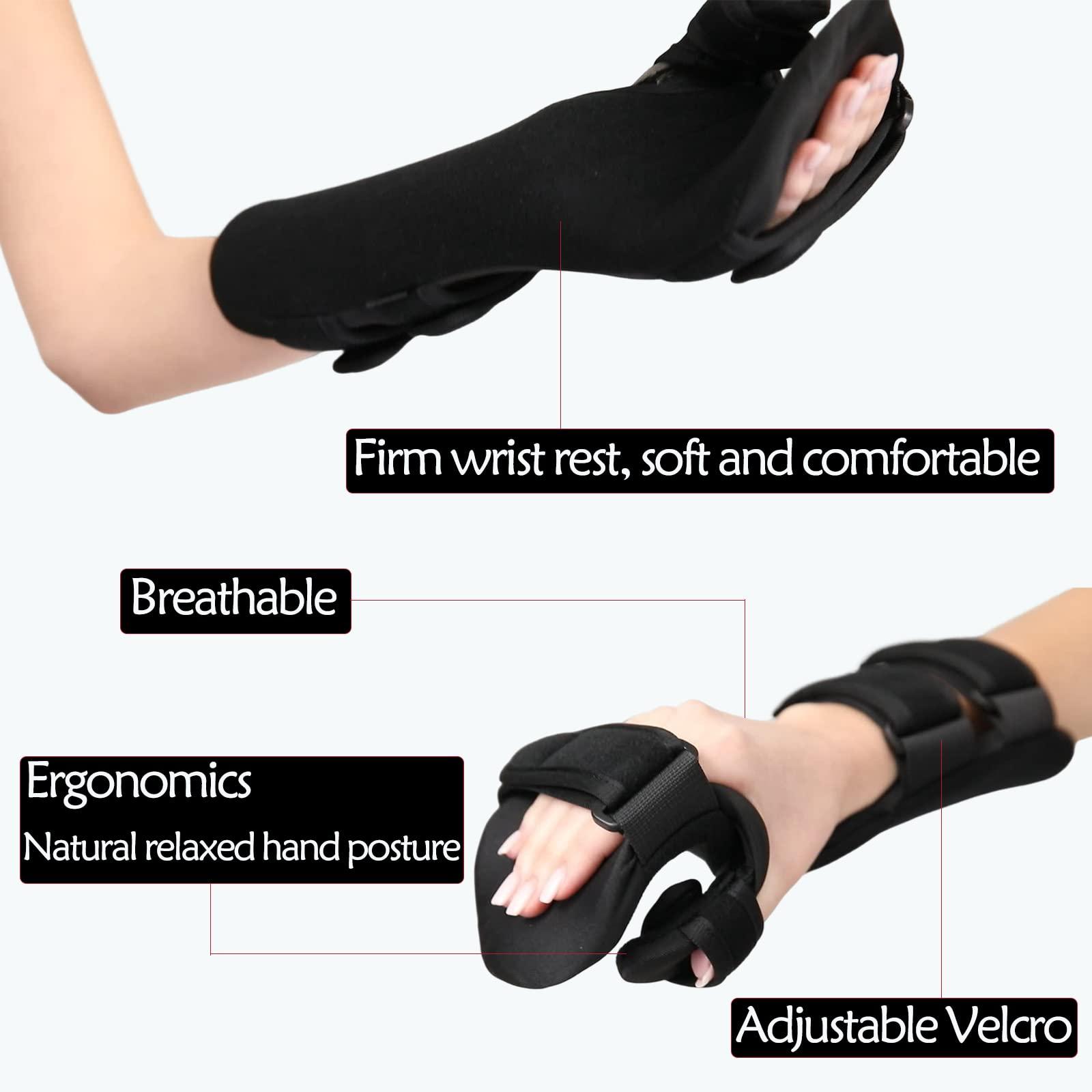 carezoe Carpal Tunnel Wrist Brace Night Support, Resting Hand Braces for Syndrome Tendonitis Carpelrx, Cockup Wrist Splint for Sleeping Sprained Pain Relief Orthopedic (Right, Medium)