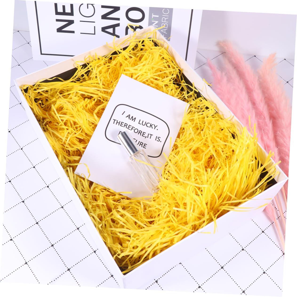 Beaupretty Beaupretty 15 Packs Shredded Paper Filament Confetti Paper White Baskets Crinkle Paper Filler Bulk Baskets Paper Confetti Black Basket Paper Shred Basket Filler Hamper Filling