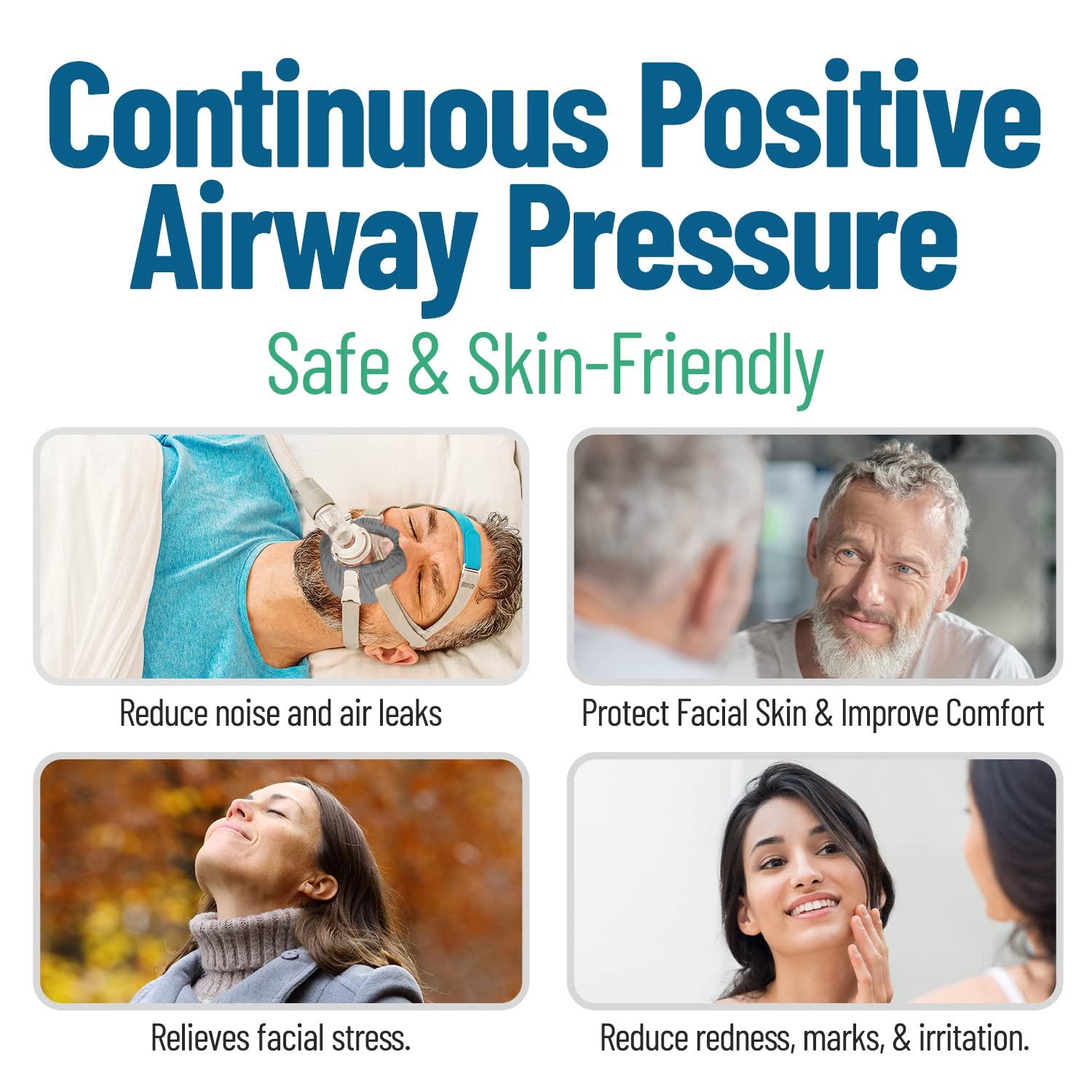 NuBliss CPAP Mask Liners - FSA & HSA Eligible 4-Pack Soft Cushion Mask Cover Compatible with F20 & F10 Mask, A Variety of Nasal Masks, Mouth Masks, and Most Full Face Masks - Washable, Reusable, Lightweight