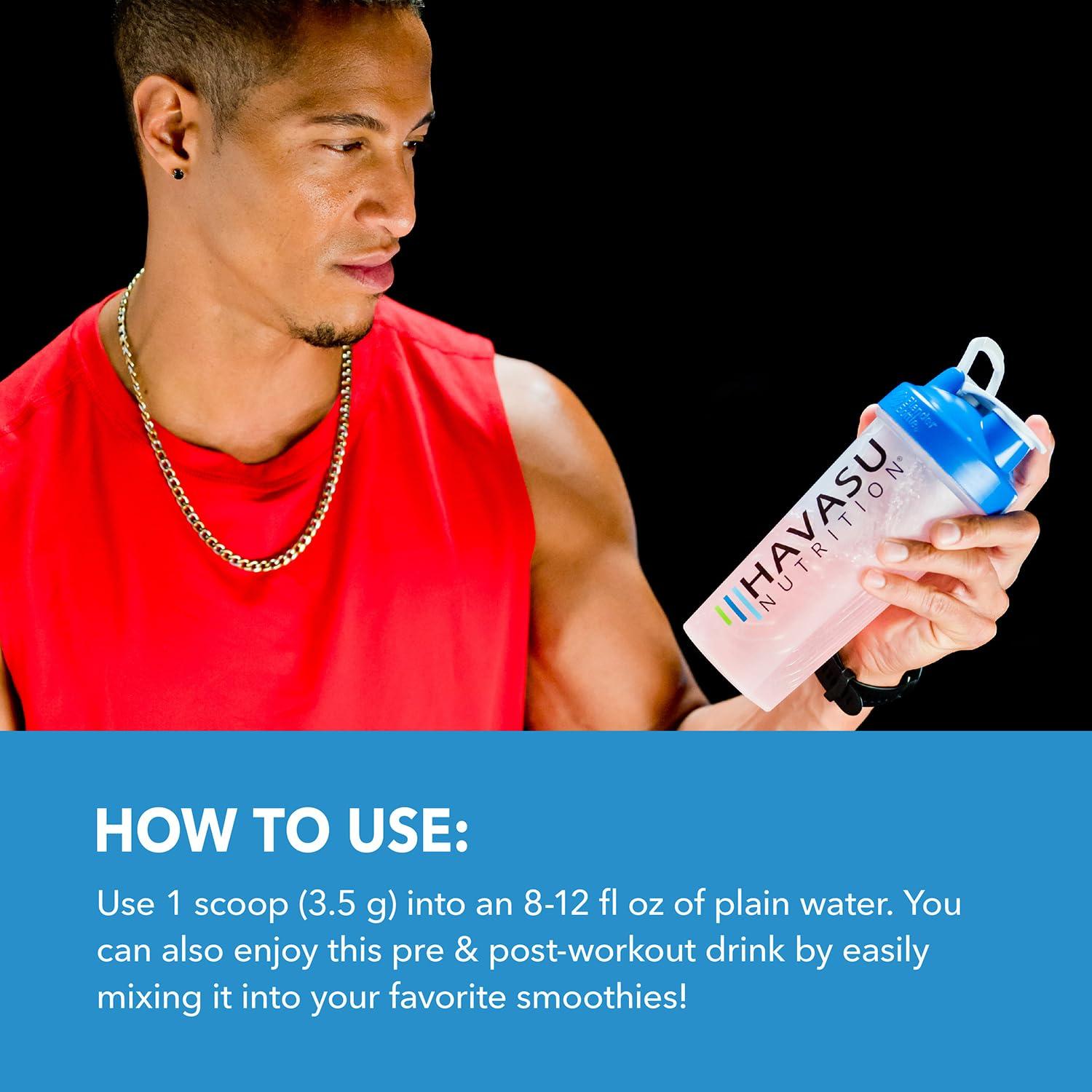 HAVASU NUTRITION L-Arginine Powder - Nitric Oxide Supplement for Men and Women with L-Citrulline and Beet Root - Pre and Post Workout Support for Endurance and Recovery - Unflavored, 1 Month Supply (30 Scoops)