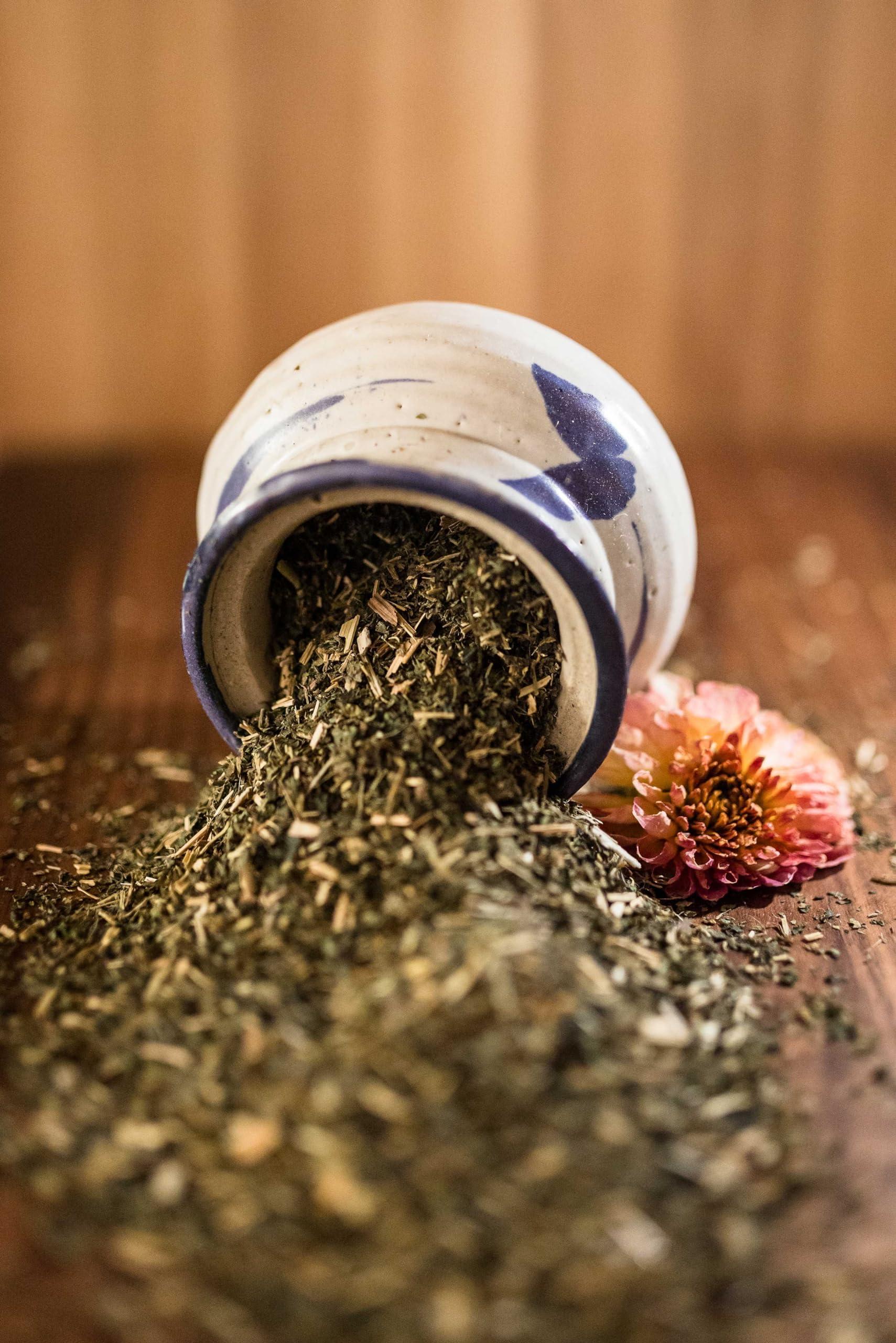 The Elegant Elephant The Elegant Elephant Nettle Leaf Tea Loose Leaf Tea Made from Pure Nettle Leaves Supports Respiratory & Balanced Blood Sugar Natural Herbal Tea, Hot or Iced Resealable 4.4oz Pouch