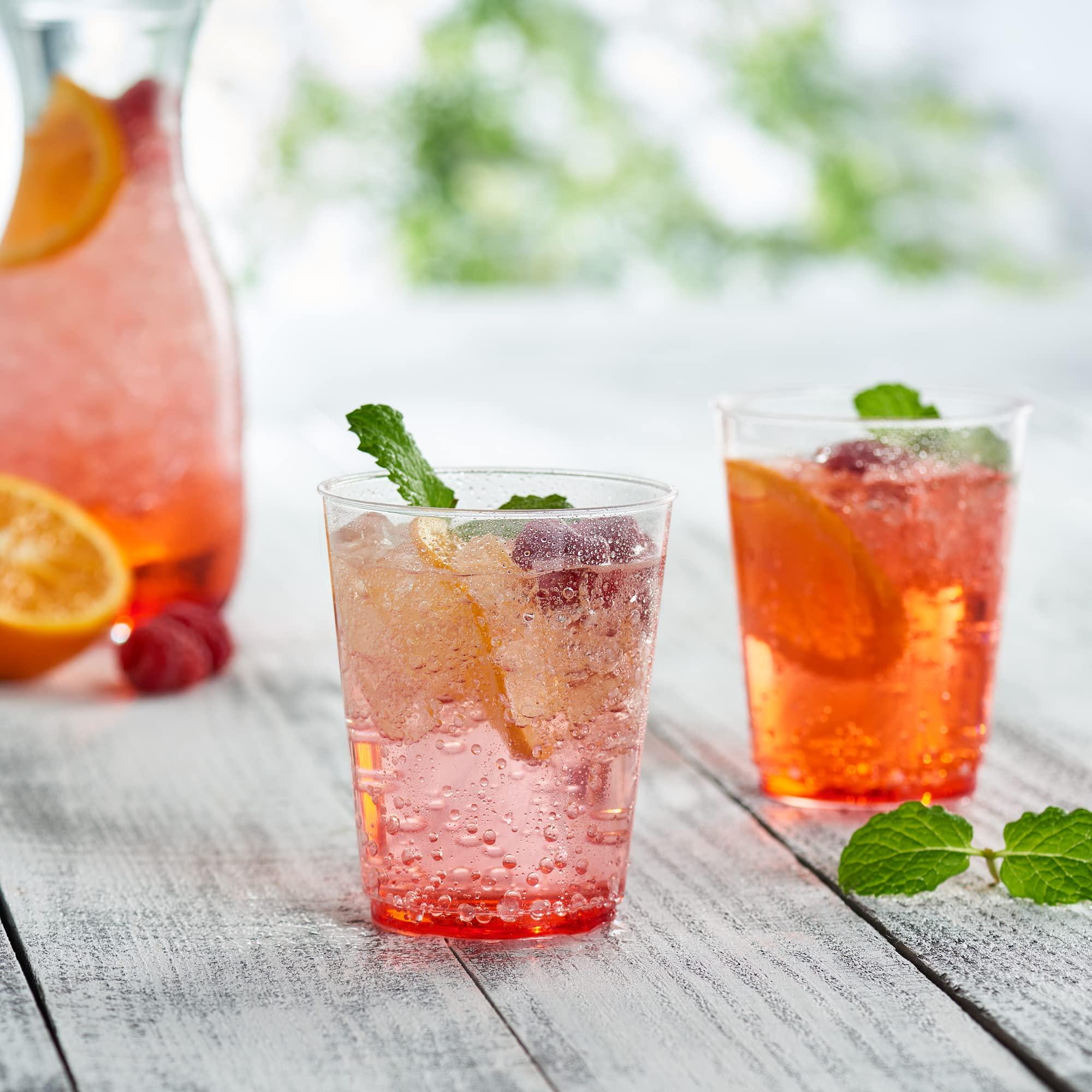 PLASTICPRO PLASTICPRO Disposable 8 oz Crystal Clear Plastic Tumblers for Party\'s & Weddings pack of 50