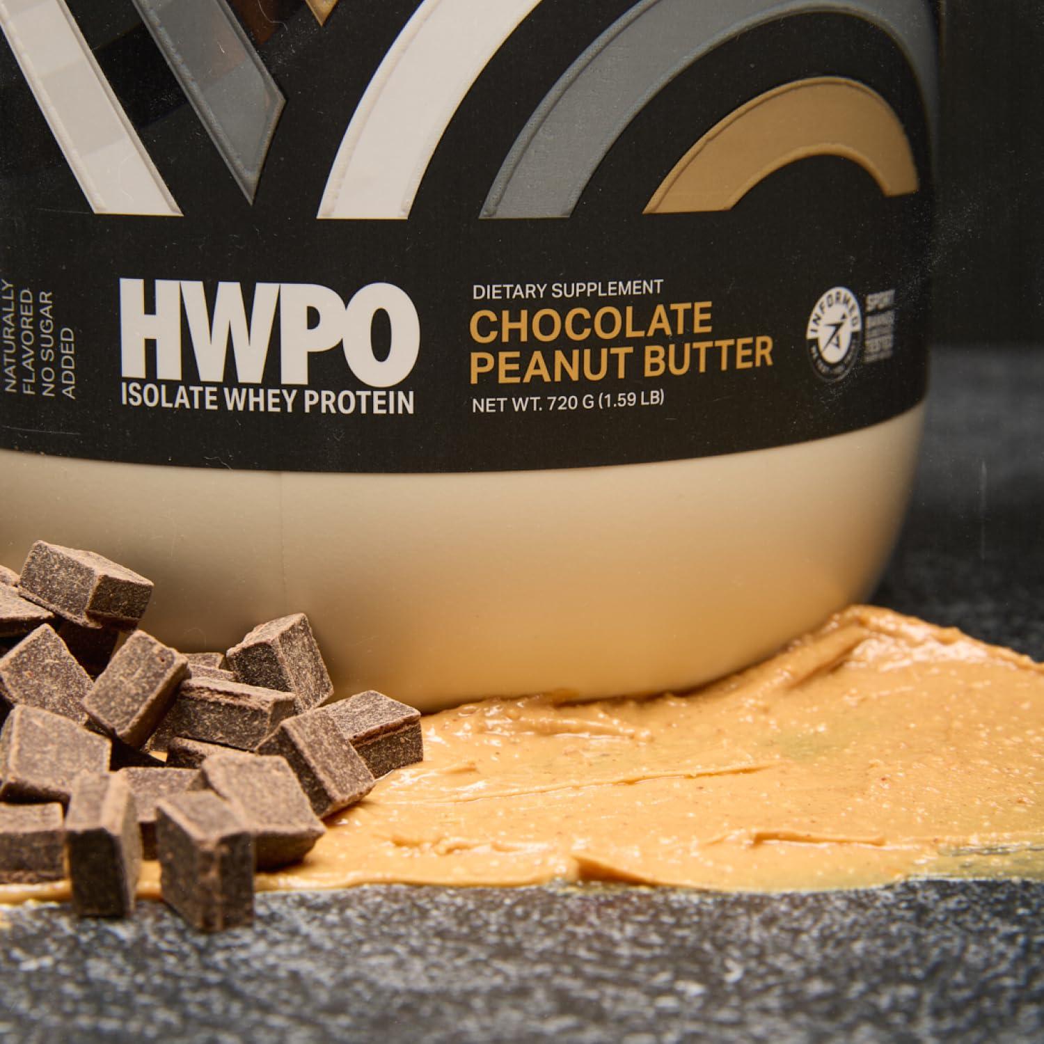 Podium Nutrition Podium Nutrition x HWPO Training Whey Protein Powder, Chocolate Peanut Butter, 20g Protein Per Serving w/Digestive Enzymes, Whey Protein Isolate, Gluten Free & Soy Free, Low Carb & Sugar, 25 Servings