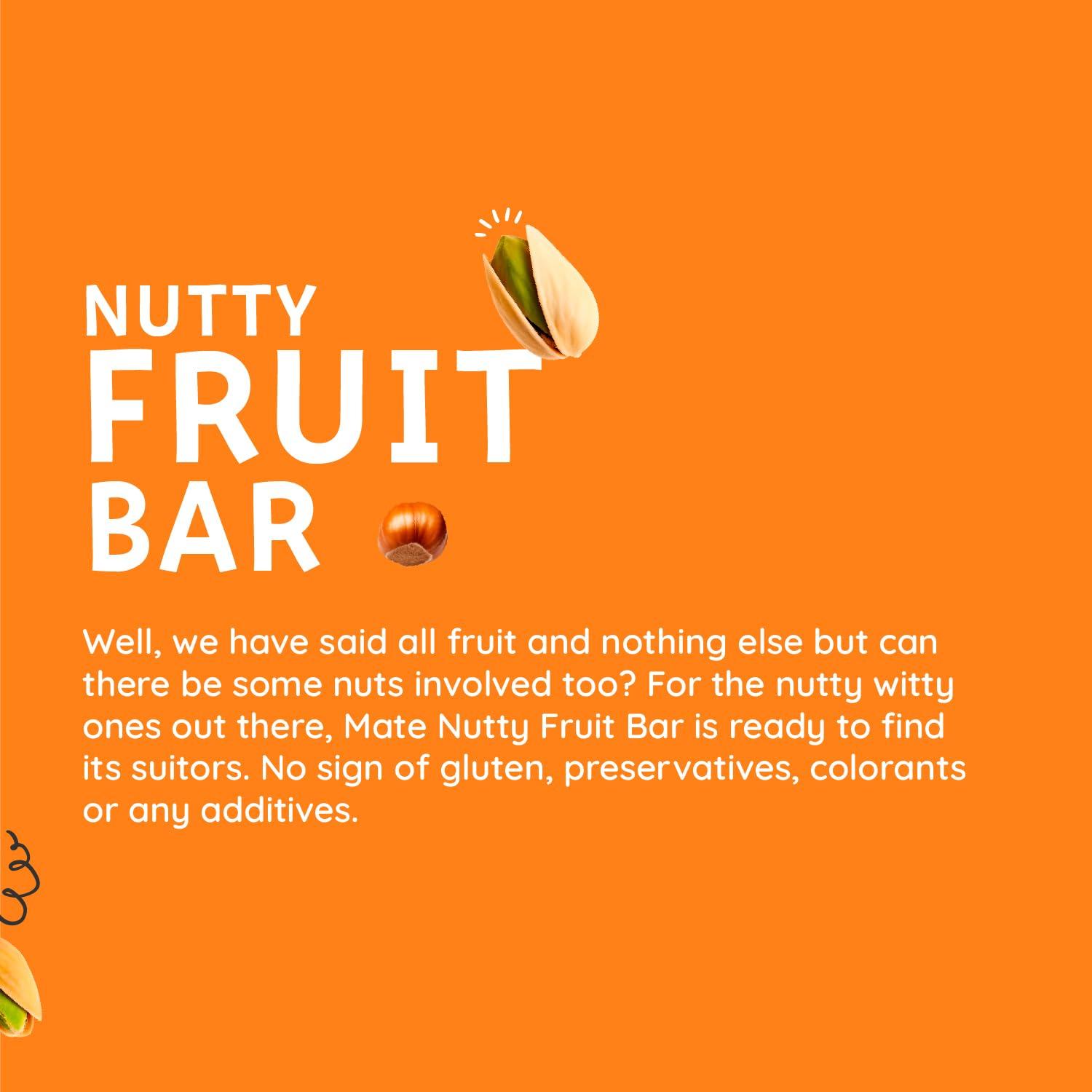 BE MY MaTe Mate Fruit Bar With Nuts + Strawberry Variety Pack (24 Pack) Healthy Snack, 100% Natural Real Fruit Bar With Nuts & Gluten-Free & Vegan & Non GMO & Kosher - Zero Added Sugar, No Preservatives and No Colorant