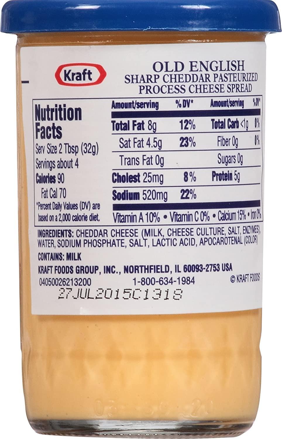 Kraft Old English, Sharp Cheddar Cheese Spread, 5 oz (3 Jar)