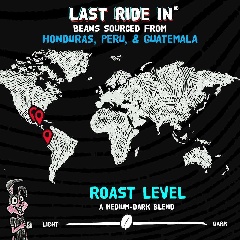 Punk Bunny Coffee Punk Bunny Coffee Dark Medium Roast, Organic Ground Coffee, Last Ride In, 12 oz