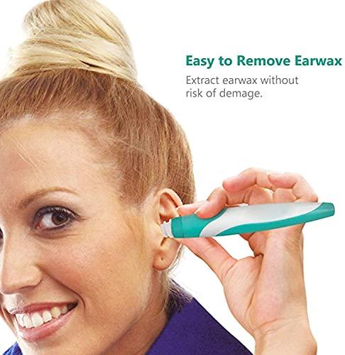 N+A Q-Grip Ear Wax Remover, Upgraded Spiral Swab Q-Grip Ear Wax Remover Kit Ear Cleaner Ear Wax Removal Tool with 16 Replacement Heads, Suitable for Adults and Children (Green)