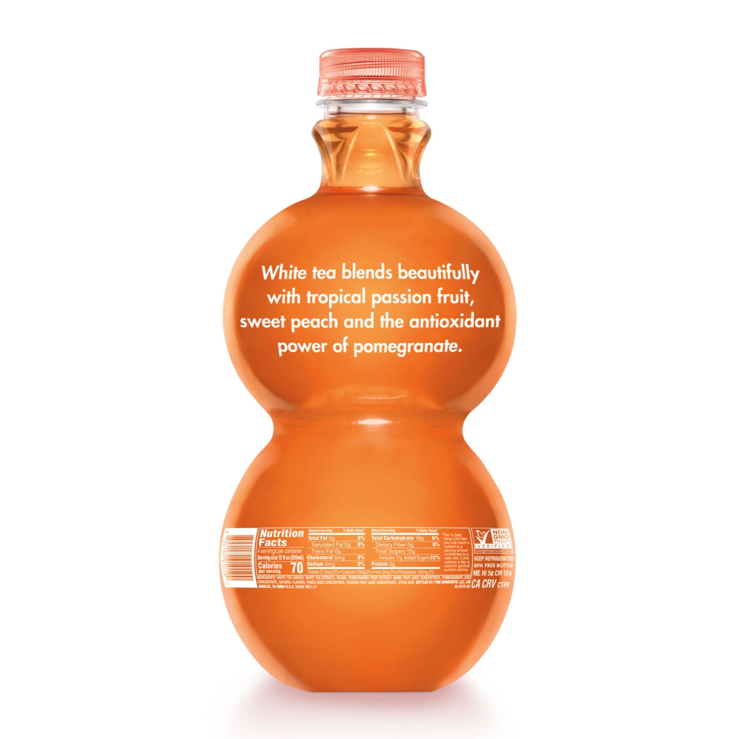 POM Wonderful POM Wonderful Antioxidant Super Tea, Pomegranate Peach Passion White Tea, 48 Ounce