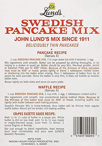 Lunds Lunds Pancake Mix, Swedish, 12 Ounce (3)