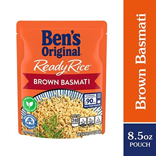 BEN'S ORIGINAL BEN'S ORIGINAL Ready Rice Brown Basmati Rice, Easy Dinner Side, 8.5 OZ Pouch (Pack of 12)