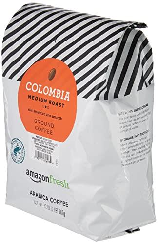 Amazon Fresh AmazonFresh Colombia Ground Coffee, Medium Roast, 32 Ounce