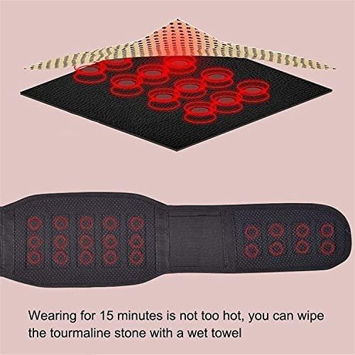 SJHY Lumbar Support Belt Self-Heating Lower Back Brace,Magnetic Therapy Lumbar Support for Sciatica, Spasms, Nerve and Herniated for Pain Relief Back Braces (Color : Black, Size : Medium)