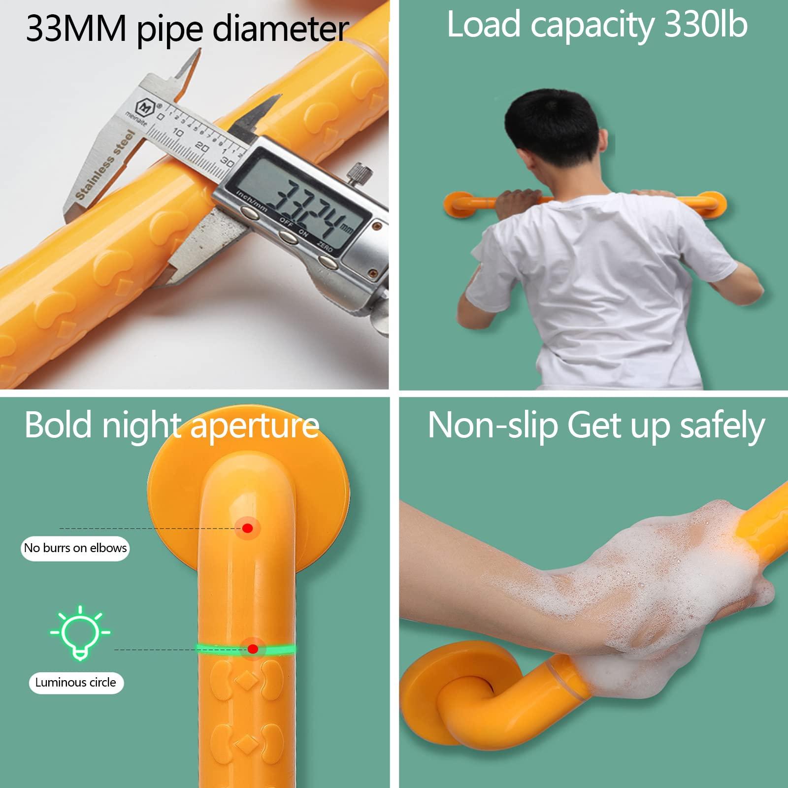 TERPCO Handrails Disabled Grab Rails,Shower Grab Bar Elderly, Anti Slip Bathroom Grip Handle, Wall Mount Safety Grab Bar, Toilet Hand Rail for Disabled, Hand