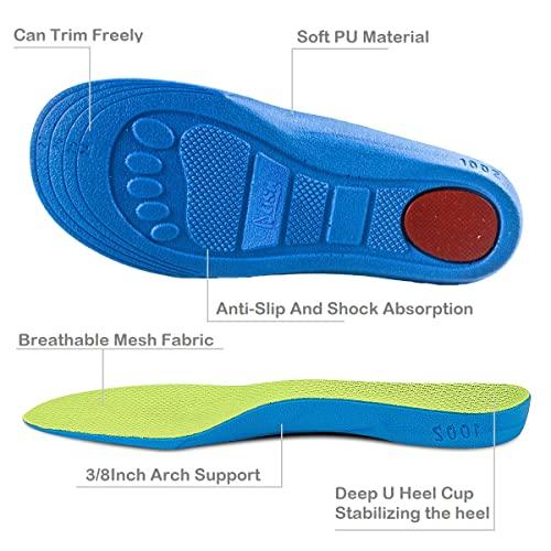 DLOSN Childrens Comfort Insoles Kids Inserts for Arch Support and Comfort (32-35 | Little Kids 2-3.5)