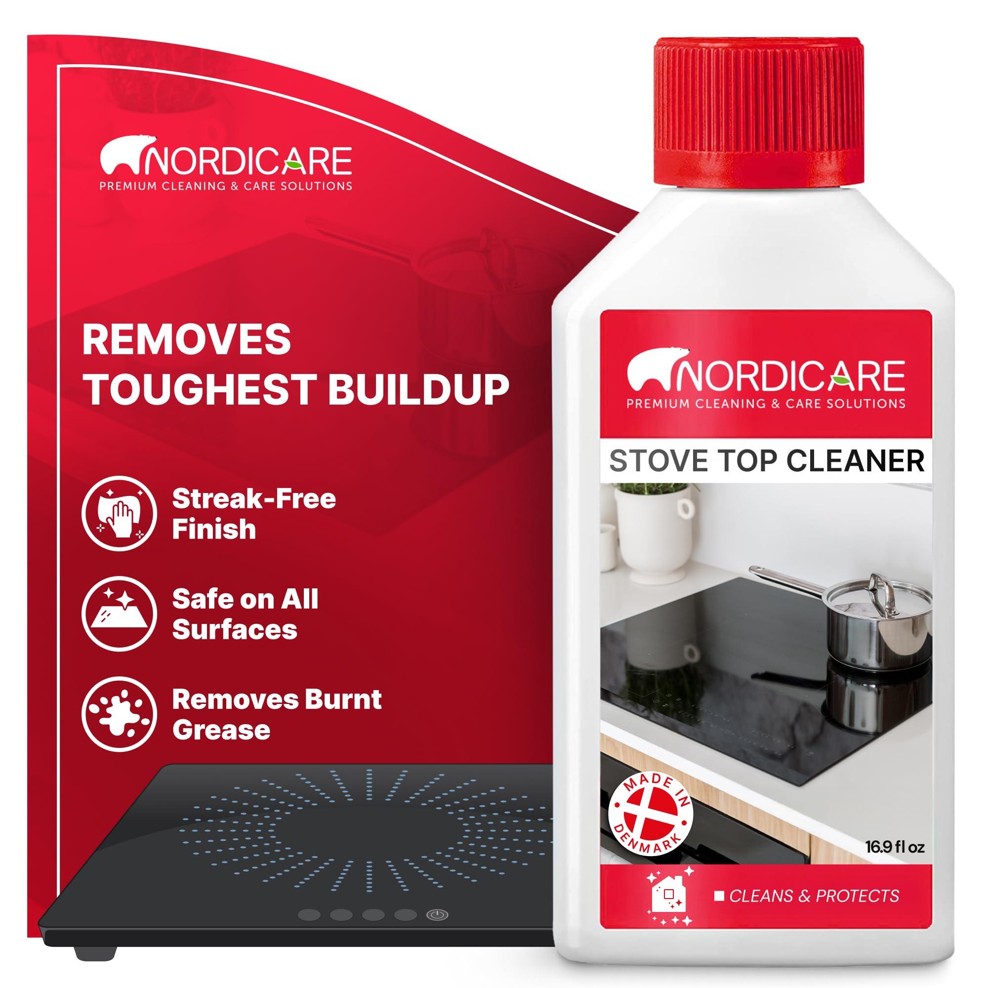 Nordicare Nordicare Stove Top Cleaner Glass Ceramic - Induction Cooktop Cleaner Polish And Protector For Everyday Use - No Scrubbing Pad Needed - Leaves Protective Film - Made In Denmark (16.9oz)