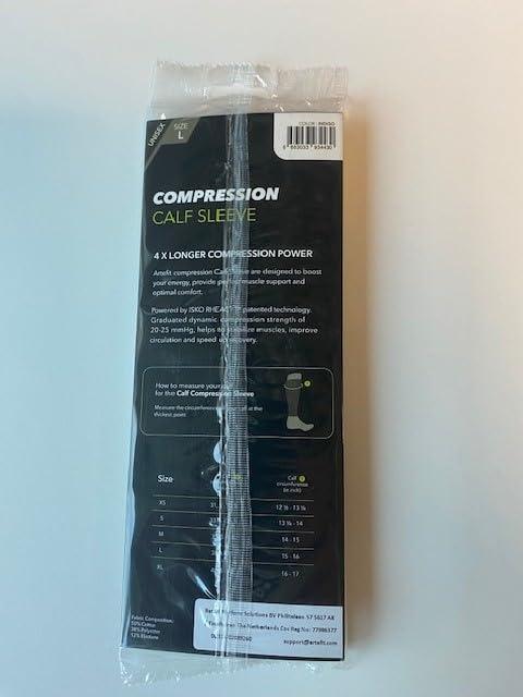 Artefit Calf Compression Sleeves for Men & Woman - Footless Socks Support Running & Sports - Leg Sleeve Brace for Shin & Calves - Indigo M