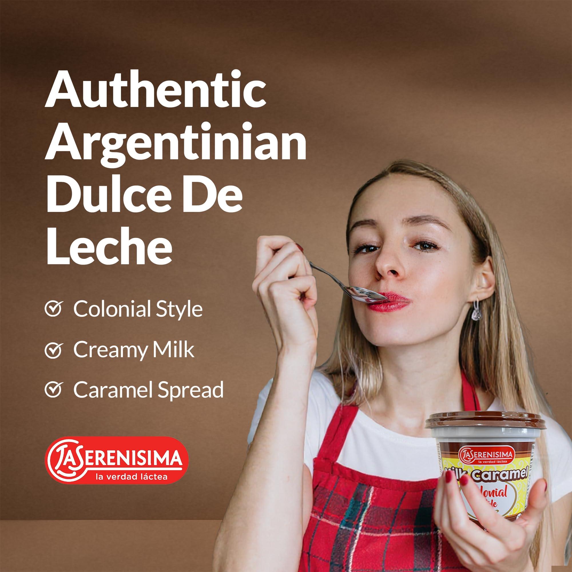 La Serenisima "4" La Serenisima "Dulce De Leche ," Milk Caramel", 400 G-14.10 Oz From Argentima
