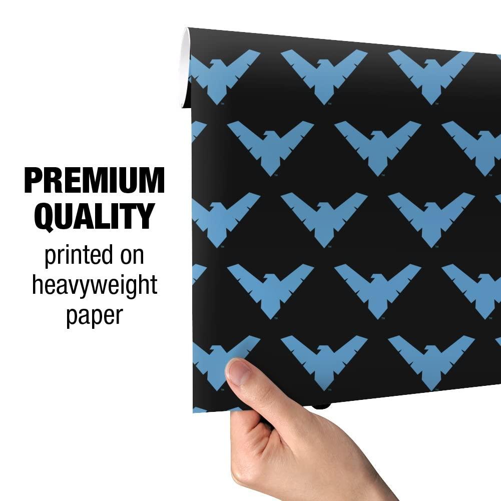 GRAPHICS & MORE GRAPHICS & MORE Batman Nightwing Logo Gift Wrap Wrapping Paper Rolls